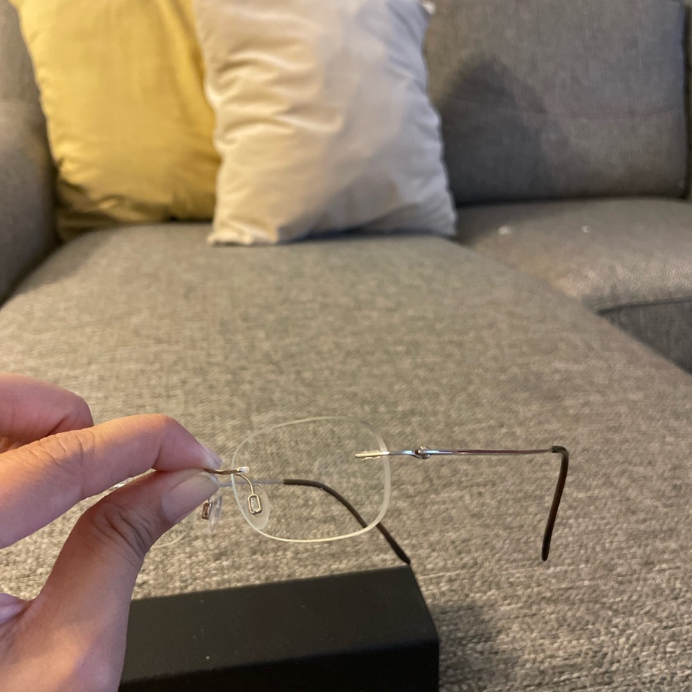 Charmant Eyeglasses Ch8600e Titanium Rimless Chassis Optical Frame View 5